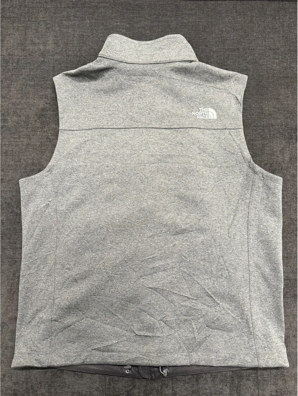 The North Face Men's Grey Sleeveless Fleece Vest Large